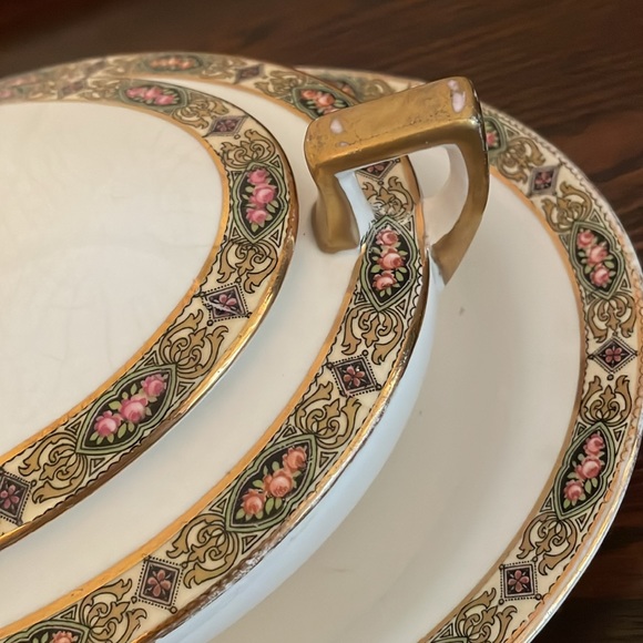 Homer Laughlin Vandemere Oval Lidded Vegetable Serving Bowl & Platter - Picture 5 of 14